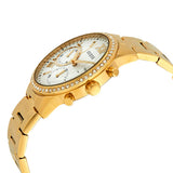 Guess Solar Chronograph Diamonds White Dial Gold Steel Strap Watch for Women - W1069L2 Authentic Buy Shop Now