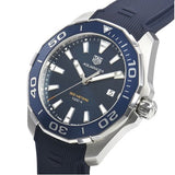 Tag Heuer Aquaracer Quartz Blue Dial Blue Rubber Strap Watch for Men - WAY101C.FC6153 Authentic Buy Shop Now