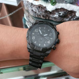 Fossil Bronson Chronograph Black Dial Black Steel Strap Watch for Men - FS5712 Authentic Buy Shop Now