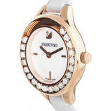 Swarovski Lovely Crystals Mother of Pearl Dial White Leather Strap Watch for Women - 5242904