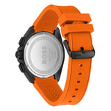 Hugo Boss Volane Black Dial Orange Silicone Strap Watch for Men - 1513957 Authentic Buy Shop Now