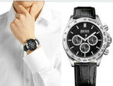 Hugo Boss Ikon Black Dial Black Leather Strap Watch for Men - 1513178 Authentic Buy Shop Now