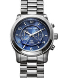 Michael Kors Stop Hunger Chronograph Blue Dial Silver Steel Strap Watch for Men - MK8314 Authentic Buy Shop Now