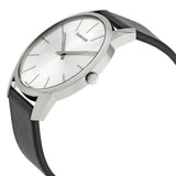Calvin Klein City White Dial Black Leather Strap Watch For Men - K2G211C6 Authentic Buy Shop Now