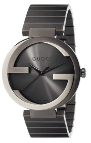 Gucci G Interlocking Quartz Grey Dial Grey Steel Strap Watch For Men - YA133210 Authentic Buy Shop Now