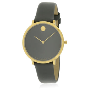 Movado 70th Anniversary Special Edition Grey Dial Grey Leather Strap Watch For Women - 0607140 Authentic Buy Shop Now