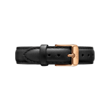 Daniel Wellington Petite Sheffield Black Dial Black Leather Strap Watch For Women - DW00100168 Authentic Buy Shop Now