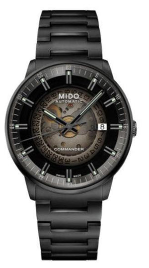 Mido Commander II Automatic Gradient Black Dial Black Steel Strap Watch For Men - M021.407.33.411.00 Authentic Buy Shop Now