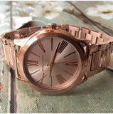 Michael Kors Hartman Rose Gold Dial Rose Gold Steel Strap Watch For Women - MK3491 Authentic Buy Shop Now
