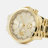Guess Sunrise Chronograph Gold Dial Gold Steel Strap Watch For Women - W0330L1 Authentic Buy Shop Now