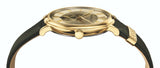 Versace V-Circle Manifesto Gold Dial Black Leather Strap Watch for Men - VBQ030017 Authentic Buy Shop Now
