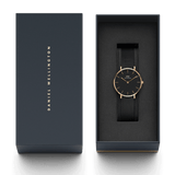 Daniel Wellington Classic Petite Pressed Ashfield Black Dial Black Mesh Bracelet Watch For Women - DW00100441 Authentic Buy Shop Now