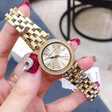 Michael Kors Darci Gold Dial with Diamonds Gold Steel Strap Watch for Women - MK3295 Authentic Buy Shop Now
