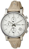Fossil Boyfriend White Dial Beige Leather Strap Watch for Women - ES3811 Authentic Buy Shop Now