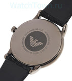 Emporio Armani Luigi Analog Brown Dial Black Leather Strap Watch For Men - AR11156 Authentic Buy Shop Now