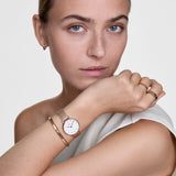 Daniel Wellington Petite Melrose White Dial Rose Gold Mesh Strap Watch For Women - DW00100305 Authentic Buy Shop Now