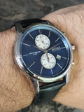 Hugo Boss Jet Blue Dial Black Leather Strap Watch for Men - 1513283 Authentic Buy Shop Now