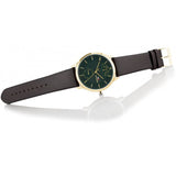 Tommy Hilfiger Hunter Green Dial Brown Leather Strap Watch for Men - 1791607 Authentic Buy Shop Now