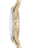 Michael Kors Lauryn Crystal Pave Black Dial Two Tone Steel Strap Watch For Women - MK4403 Authentic Buy Shop Now