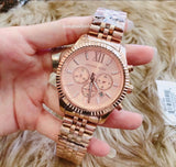 Michael Kors Lexington Rose Gold Dial Rose Gold Steel Strap Watch for Men - MK8319 Authentic Buy Shop Now