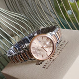 Burberry The Classic Rose Gold Dial Two Tone Steel Strap Watch for Women - BU10117 Authentic Buy Shop Now