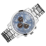 Guess Horizon Chronograph Quartz Blue Dial Silver Steel Strap Watch for Men - W0379G6 Authentic Buy Shop Now