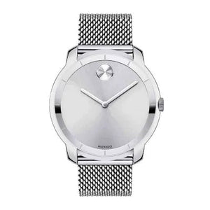Movado Bold Silver Dial Silver Mesh Bracelet Watch For Men - 3600260 Authentic Buy Shop Now