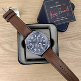 Fossil Brox Multifunction Grey Dial Brown Leather Strap Watch for Men - BQ2800 Authentic Buy Shop Now