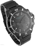 Emporio Armani Diver Chronograph Black Dial Black Steel Strap Watch For Men - AR11363 Authentic Buy Shop Now