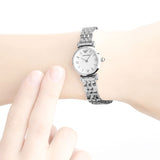 Emporio Armani Gianni T Bar Mother of Pearl Dial Silver Steel Strap Watch For Women - AR1688 Authentic Buy Shop Now