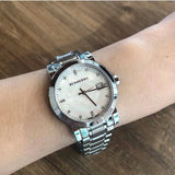 Burberry The City Diamonds Silver Dial Silver Steel Strap Watch for Women - BU9125 Authentic Buy Shop Now
