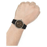 Emporio Armani Luigi Analog Brown Dial Black Leather Strap Watch For Men - AR11156 Authentic Buy Shop Now