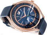 Swarovski Crystalline Aura Blue Dial Blue Leather Strap Watch for Women - 5519447 Authentic Buy Shop Now