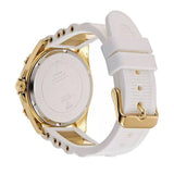 Guess Intrepid White Dial Two Tone Silicone Strap Watch For Women - W0325L2 Authentic Buy Shop Now
