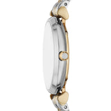 Emporio Armani Gianni T-Bar Beige Dial Two Tone Steel Strap Watch for Women - AR11702 Authentic Buy Shop Now