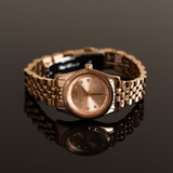 Michael Kors Lexington Three Hand Rose Gold Dial Rose Gold Steel Strap Watch For Women - MK4739 Authentic Buy Shop Now