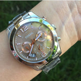 Fossil Perfect Boyfriend Taupe Dial Silver Steel Strap Watch for Women - ES4146 Authentic Buy Shop Now
