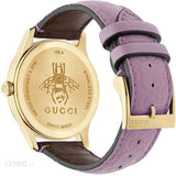 Gucci G Timeless Quartz Lilac Dial Lilac Leather Strap Watch For Women - YA1264098 Authentic Buy Shop Now