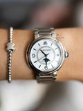Maurice Lacroix Fiaba Moonphase White Mother of Pearl Dial Silver Steel Strap Watch for Women - FA1084-SS002-170-1 Authentic Buy Shop Now