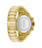 Hugo Boss Globetrotter Chronograph Black Dial Gold Steel Strap Watch for Men - 1513932 Authentic Buy Shop Now