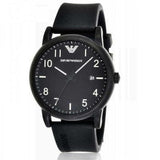 Emporio Armani Luigi Quartz Black Dial Black Silicon Strap Watch For Men - AR11071 Authentic Buy Shop Now