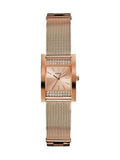 Guess Nouveau Diamonds Rose Gold Dial Rose Gold Mesh Bracelet Watch for Women - W0127L3 Authentic Buy Shop Now