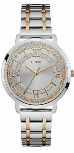 Guess Montauk Silver Dial Two Tone Steel Strap Watch For Women - W0933L6 Authentic Buy Shop Now