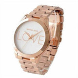 Michael Kors Slim Runway White Dial Rose Gold Steel Strap Watch For Women - MK3804 Authentic Buy Shop Now