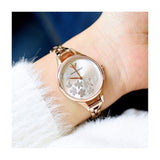 Emporio Armani Aurora Quartz Silver Dial Gold Steel Strap Watch For Women - AR11108 Authentic Buy Shop Now