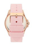 Guess Frontier Diamonds Rose Gold Dial Pink Rubber Strap Watch For Women - W1160L5 Authentic Buy Shop Now