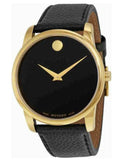 Movado Museum Black Dial Black Leather Strap Watch For Men - 0607014 Authentic Buy Shop Now