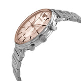 Emporio Armani Aviator Chronograph Beige Dial Silver Steel Strap Watch For Men - AR11239 Authentic Buy Shop Now