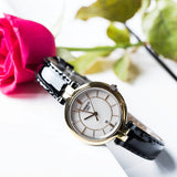 Tissot Flamingo Mother of Pearl White Dial Black Leather Strap Watch For Women - T094.210.26.111.00 Authentic Buy Shop Now