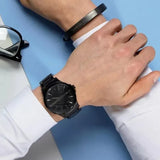 Armani Exchange Hampton Black Dial Black Steel Strap Watch For Men - AX7101 Authentic Buy Shop Now